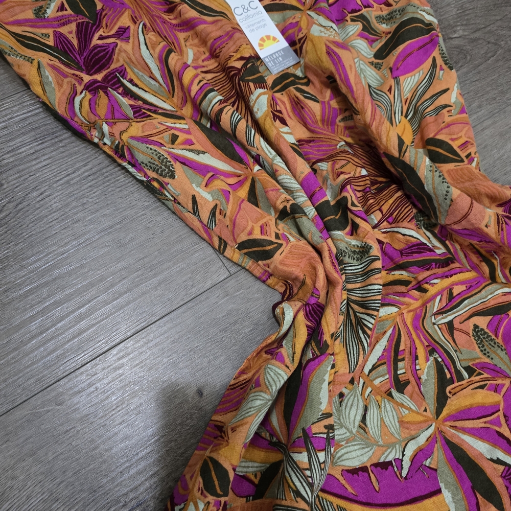 C&C California Orange, Pink & Green Tropical Maxi Dress - Picture 3 of 9